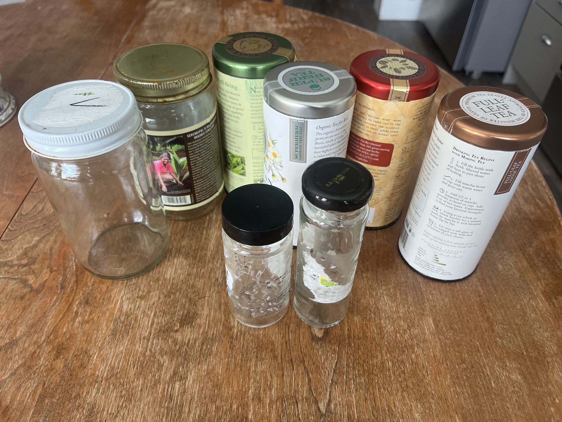 Empty Jars/Tins