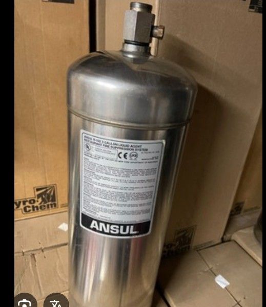 Ansul R 102 3 Gallon Tank . Hydro Tested And filled with new chemical ready to go