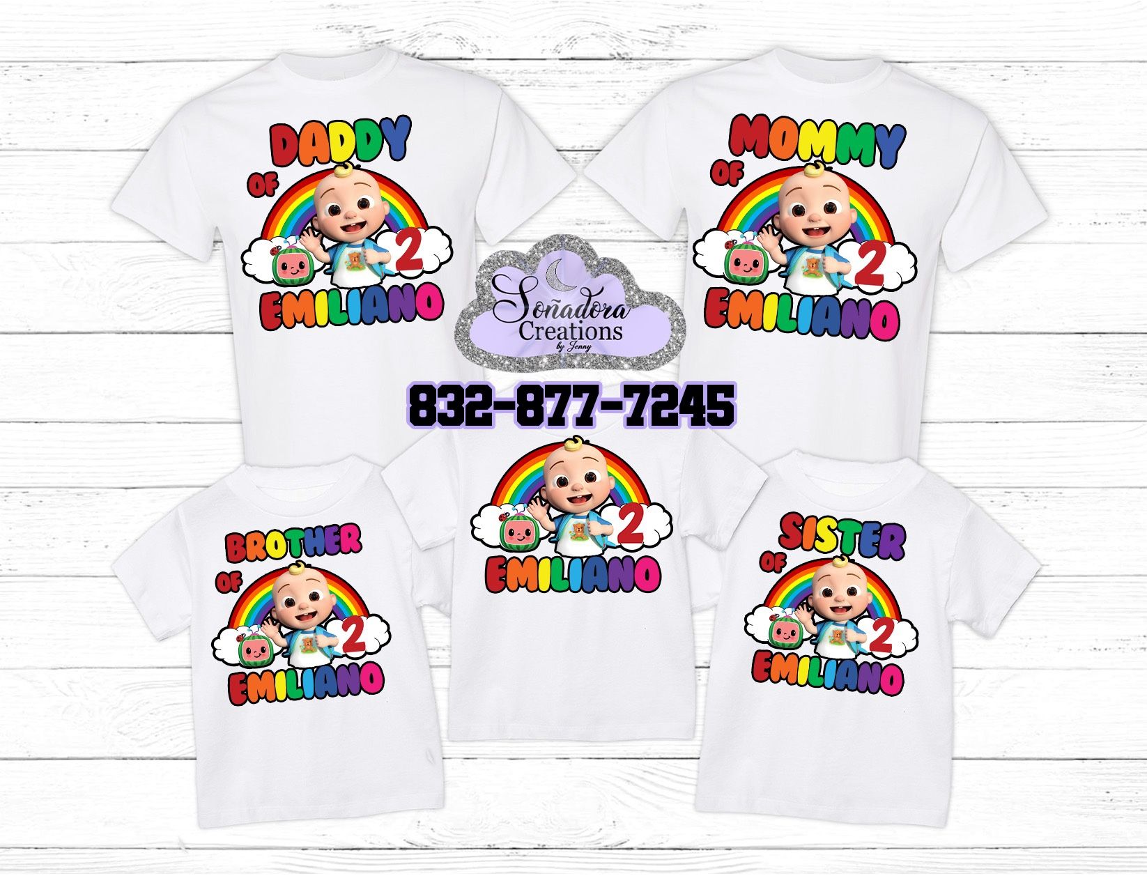 Cocomelon Birthday Shirts/ Playeras Para Cumpleaños