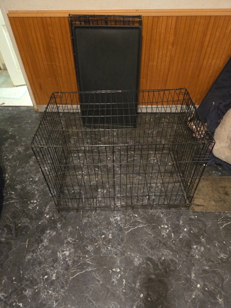 Two Large Dog Cages