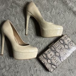 Heels + Clutch 