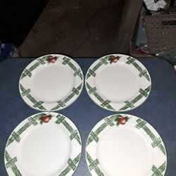 Cades Cove Collection, apple design salad plates , Set of 4,  Citation 