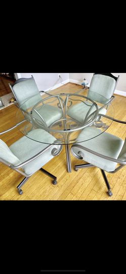 Glass table and chairs