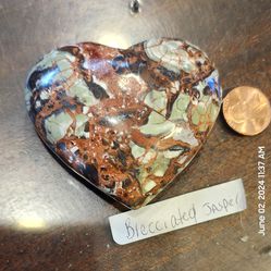 Breccriated Jasper Crystal Heart