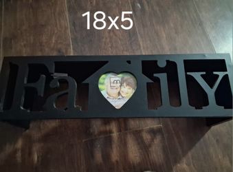 Wooden Family Photo Shelf 