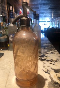 Seltzer Bottle real antic from Geneva.