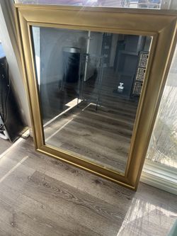 Solid Wooden Gold Mirror