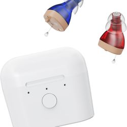 Hearing Amplifiers for Seniors Rechargeable, Hearing Amplifier for Adults with Whistle Noise Cancellation, Virtually Invisible Compact Design, 16-Chan