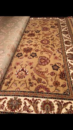 New Turkish rug size 8x11 nice beige tan carpet