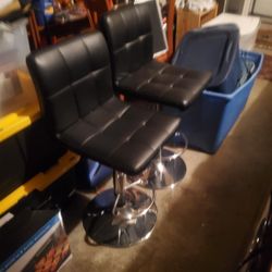 2 Black Stools For Sale 