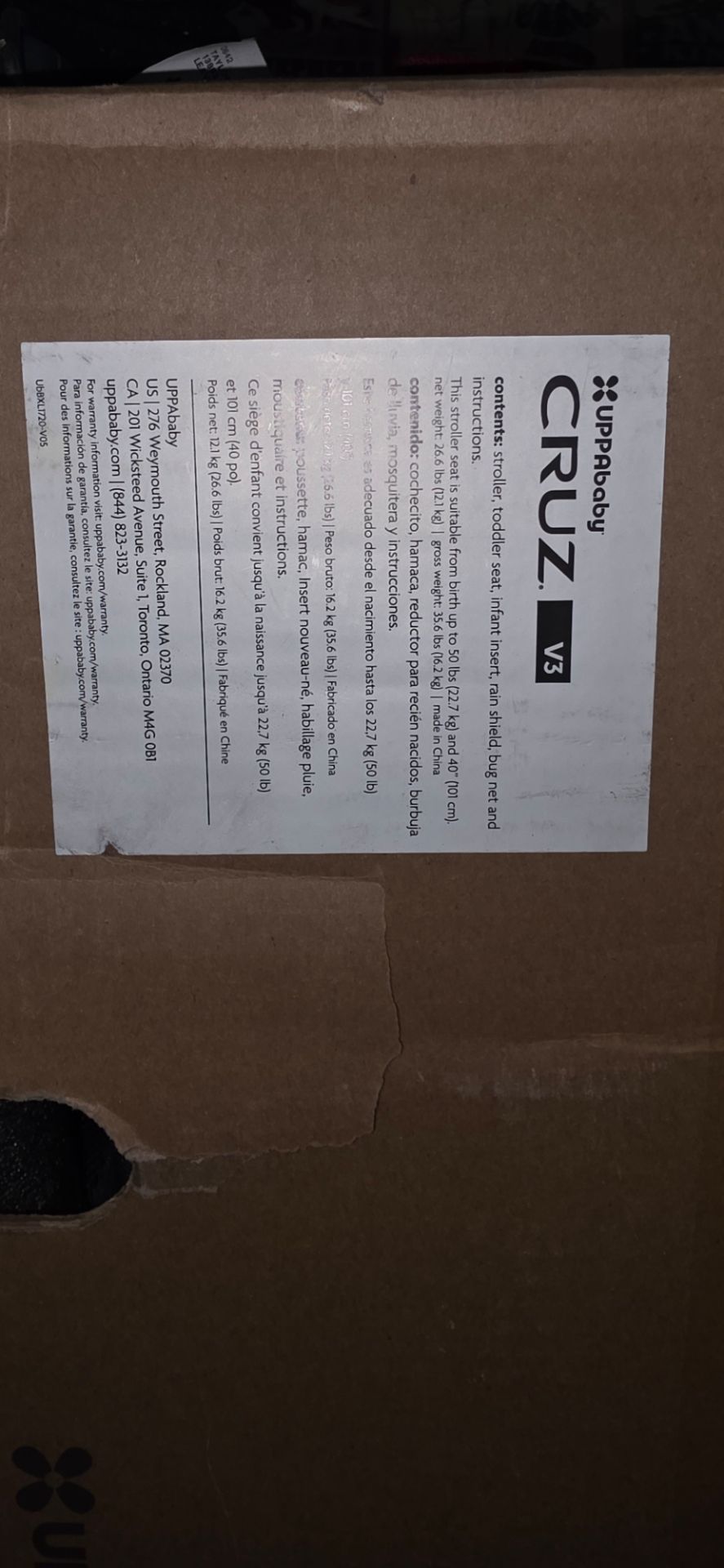 Brand new in box - Uppababy Cruz V3 Stroller - Jake (black) - NON NEGOTIABLE PRICING