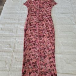 Long Modest Pink Dress
