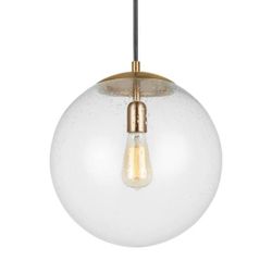 Generation Lighting Seeded Glass Shade Chandelier Pendant 