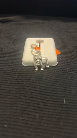 Silver Bulldog Charm Pendant