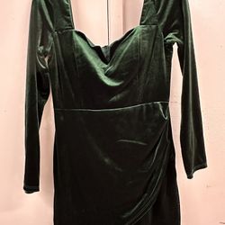 Velvet Emerald  Dress