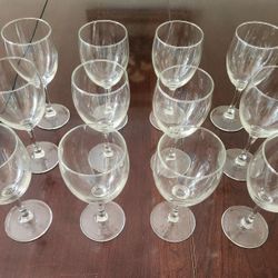 Luminarc Set of 12 All Purpose 10.5 Oz Goblets Clear Glass 7.25" Tall