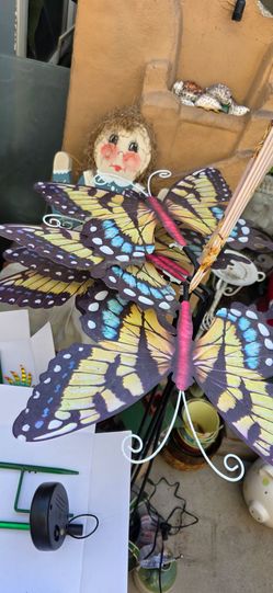 Garden stake butterflies