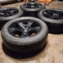 20" OEM MATT BLACK DODGE/CHEVY WHEELS 