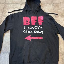 New Women’s BFF Sweatshirt, Size Medium