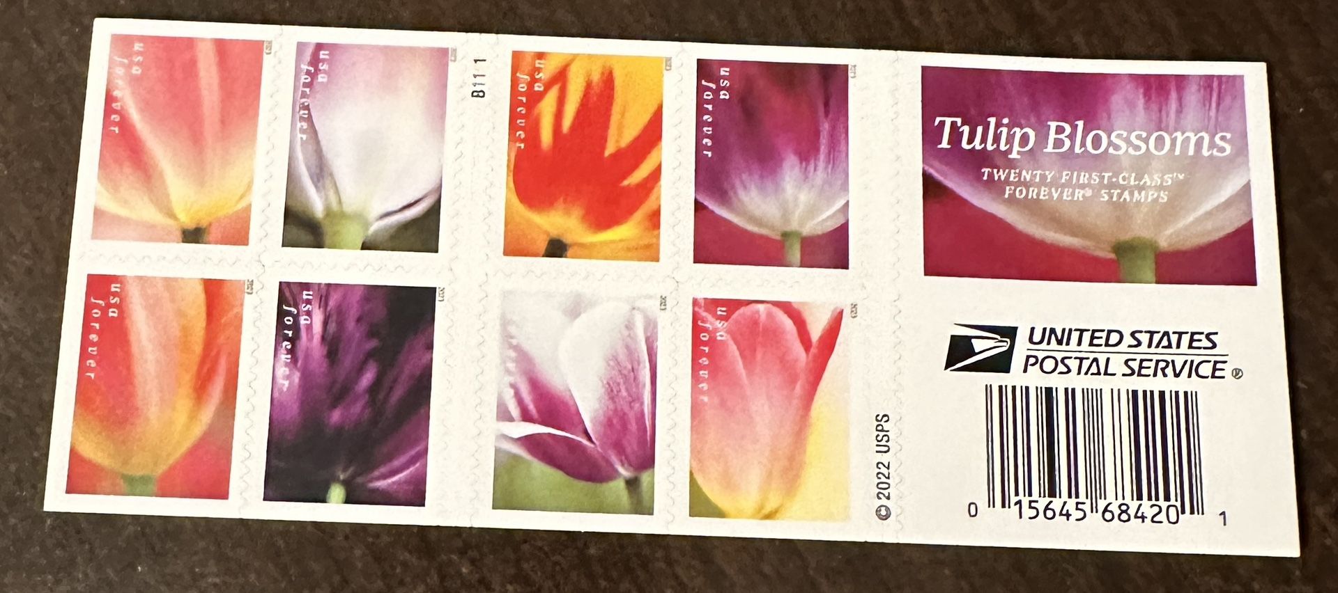Book Of 20 Forever Stamps Tulips Flowers