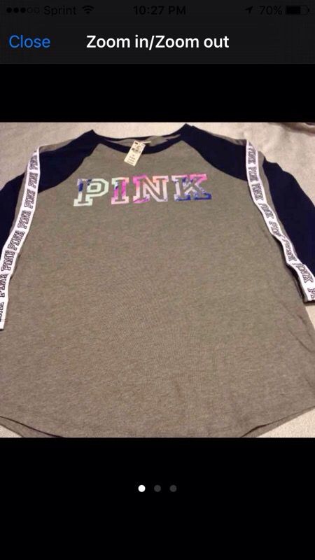 BNWT Pink baseball Tee