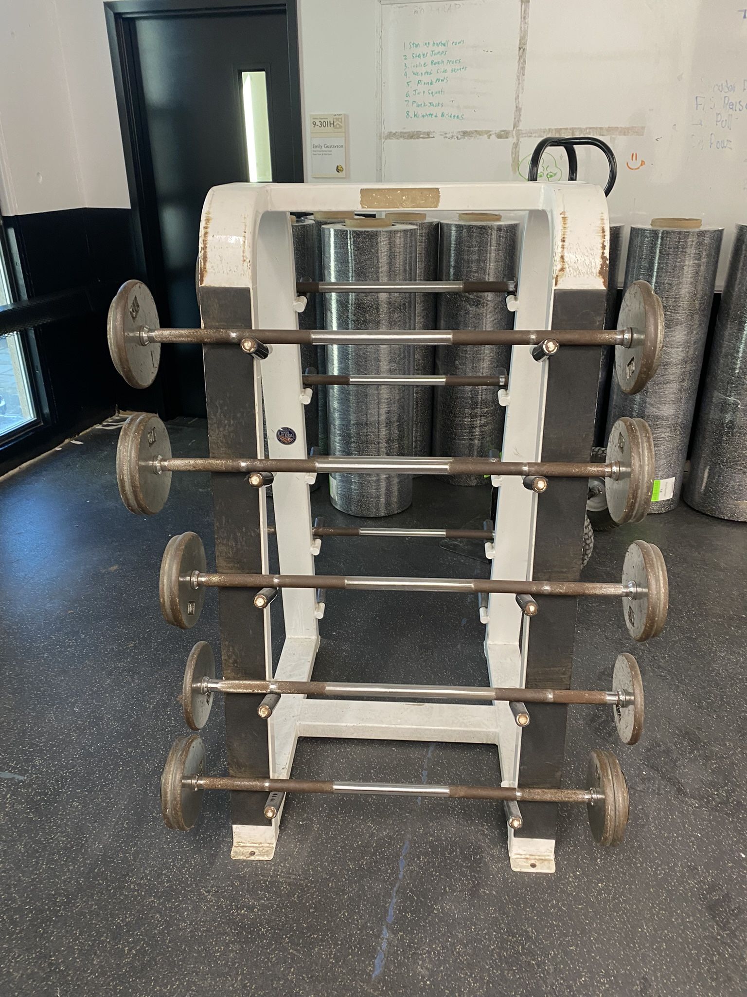 Fixed Barbells Set Used 