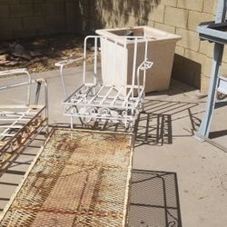 Vintage Antique Wrought Iron Outdoor Furniture