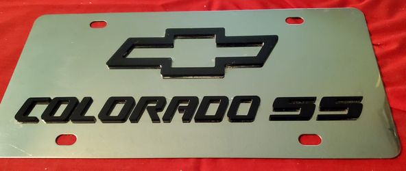 CHEVROLET COLORADO SS STAINLESS STEEL LICENSE PLATE 