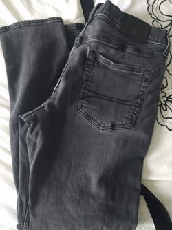Hollister men's black skinny jeans 34 By 30