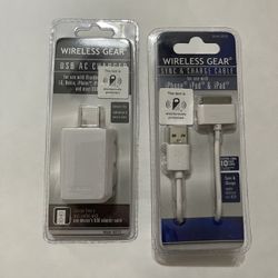 WIRELESS GEAR USB & Charge Cable for use with - iPhone, iPad, iPod 10 Ft cord