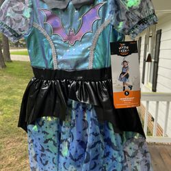 New Iridescent Bat Witch Costume In Child Small  For Halloween!