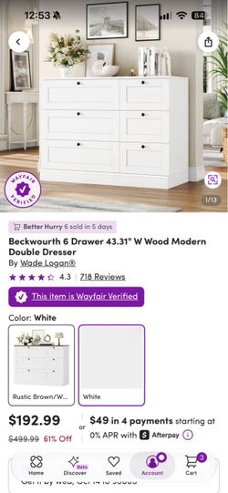 6 drawer dresser