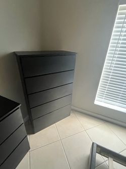 BLACK 5 DRAWER CHESTS 🖤✔️🖤