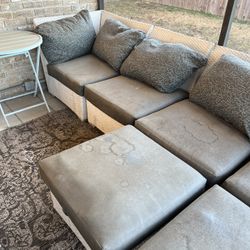 Outdoor Wicker Couch 