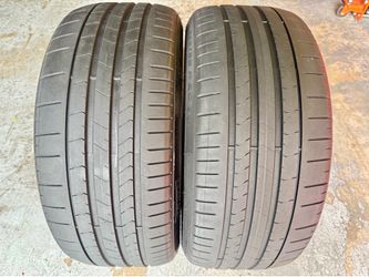 Two Tires 235/35/20 Pirelli P Zero PZ4 with 75-80% Left Amazing deal Tesla