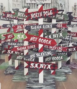 North Pole Signs Outdoor Porch Christmas Decorations