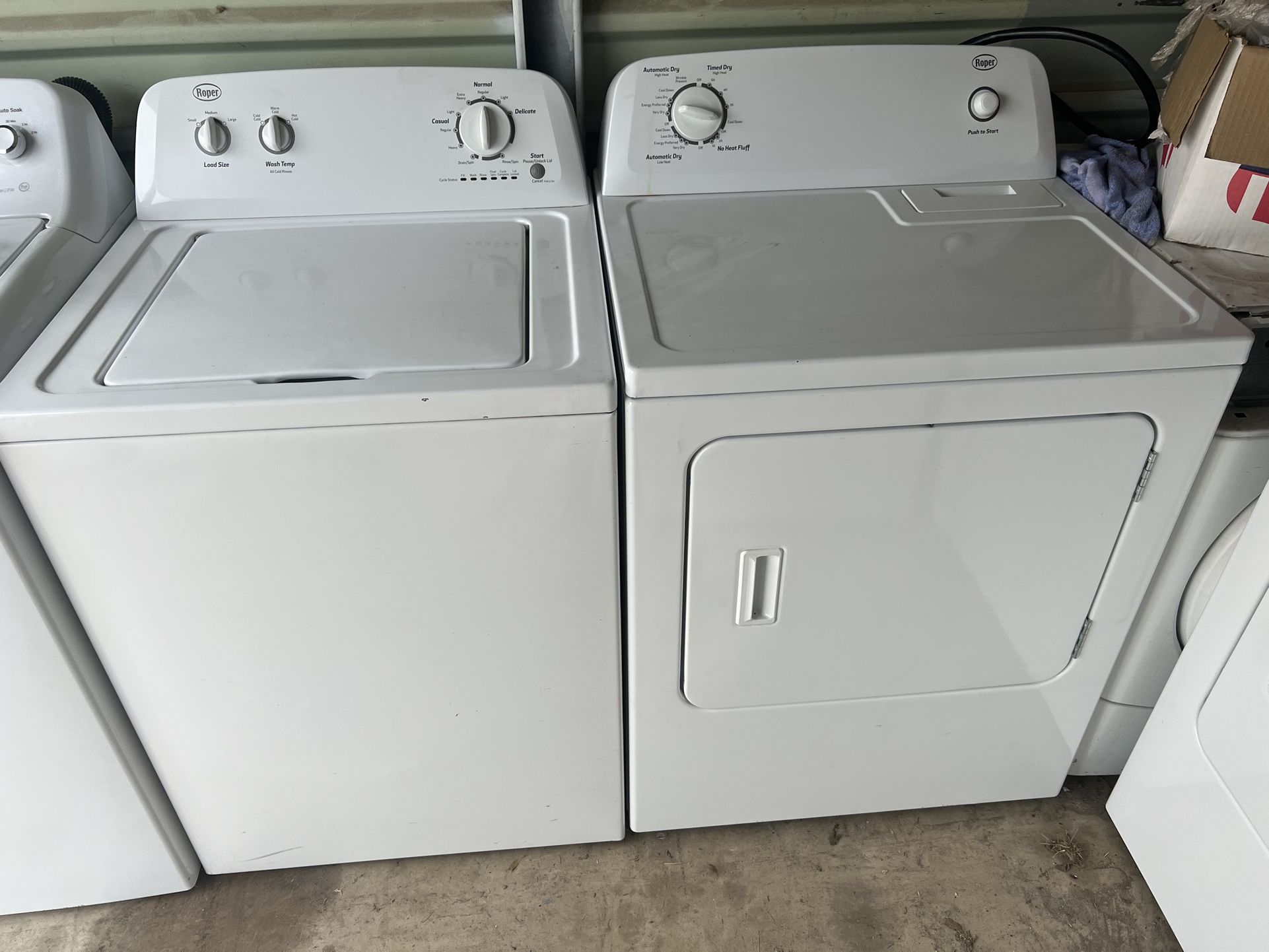 Roper Washer And Roper Eléctric Dryer