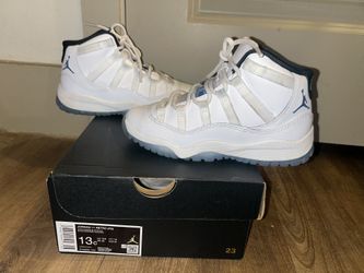 Nike Air Jordan 11 Retro White/Legend Blue Kids Sneakers size 13 