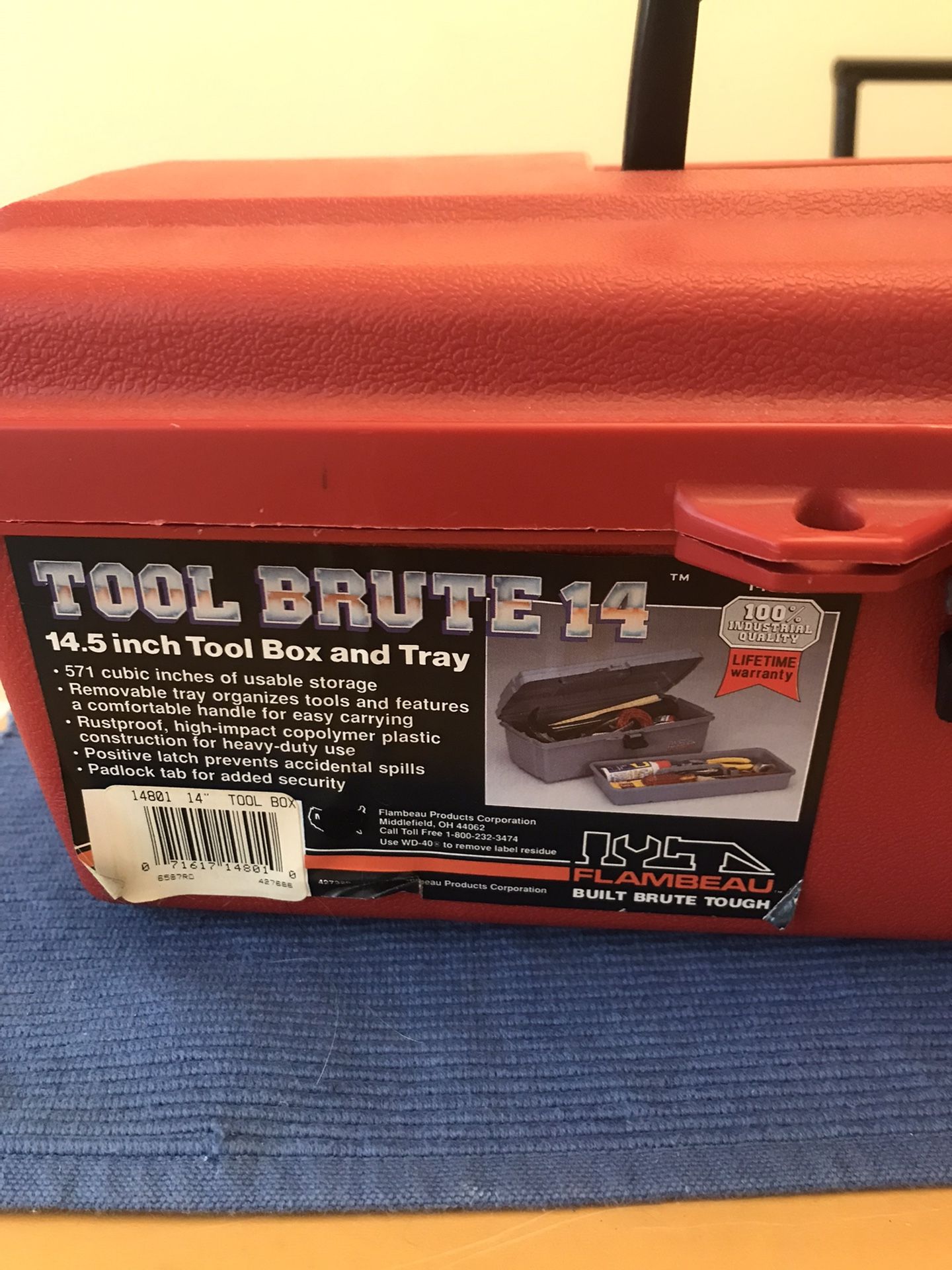 Tool Brute 14in Tool Box Red