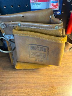 Action Leathercraft ALB823 vintage, heavy-duty brown leather tool pouch and belt accessory manufactured in the USA !!! 🇺🇸  only $15!!!!