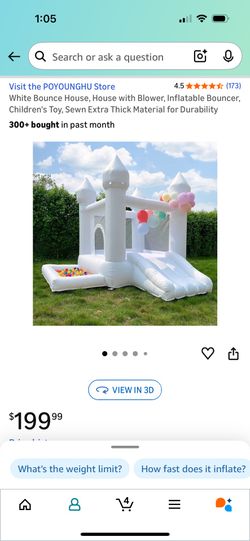 WHITE BOUNCE HOUSE