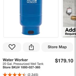 Water Worker 20 Gal. Pressurized Well Tank