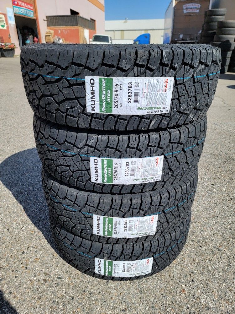 265 70 16 KUMHO ALL TERRAIN TIRES TACOMA 4RUNNER FRONTIER PATHFINDER COLORADO CAYON RANGER 