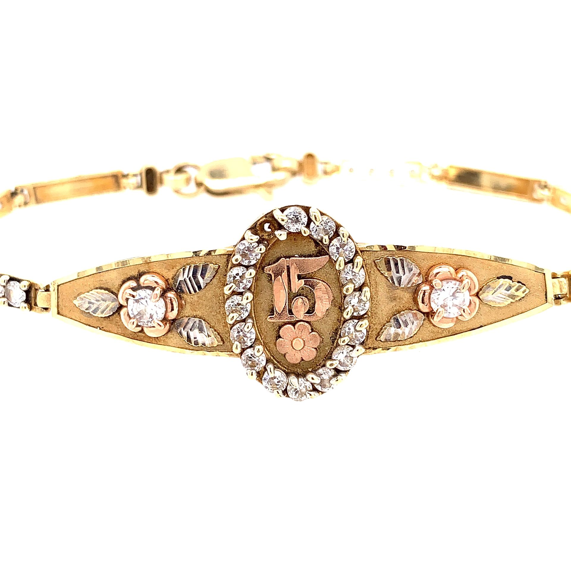 14k Quinceanera Bracelet