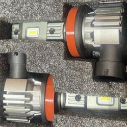 H11 Bulb, H11/H8/H9 Bulbs 30000LM,12V, No Adapter Required, 1:1 Mini Size 500% Brighter,Non-Polarity 6500K Cool White Halogen Replacement, Pack of 2