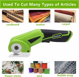 4V Cordless Electric Scissors - Heavy Duty Rotary Cutter