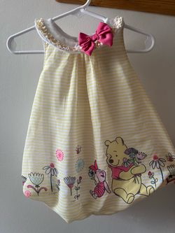 Y2K Disney Winnie the Pooh baby girl romper