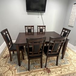 Kitchen dining table set, 36”x60”, $300