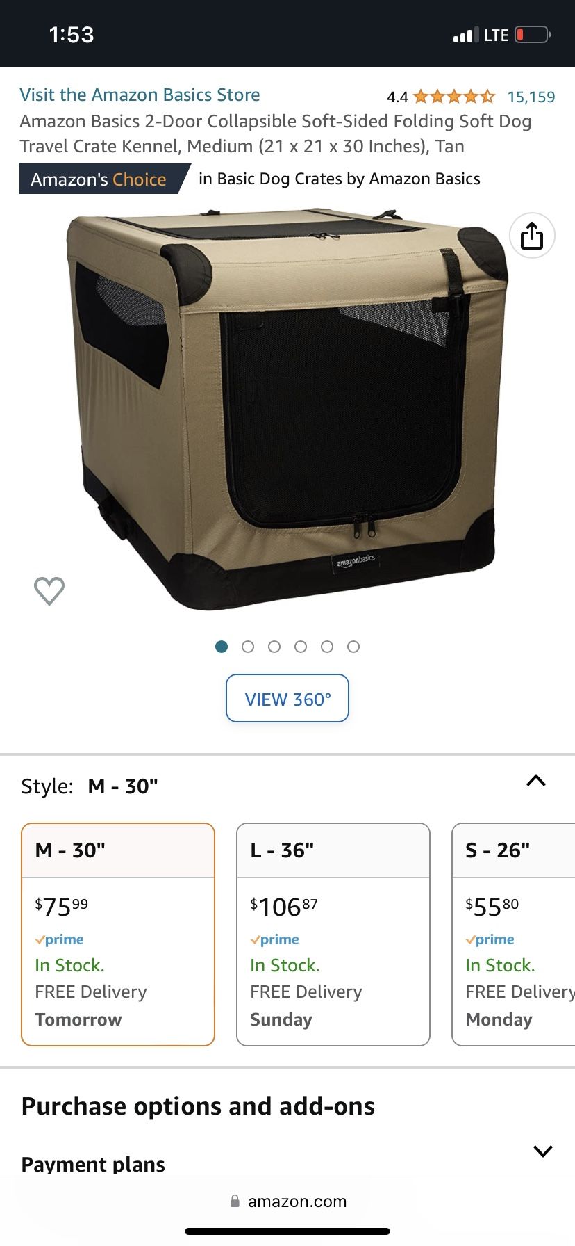 Soft Sided Dog Crate