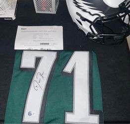 Jason Peters signed Autographed Philadelphia Eagles Jersey Beckett Hologram BAS Certificate of Authenticity- XL